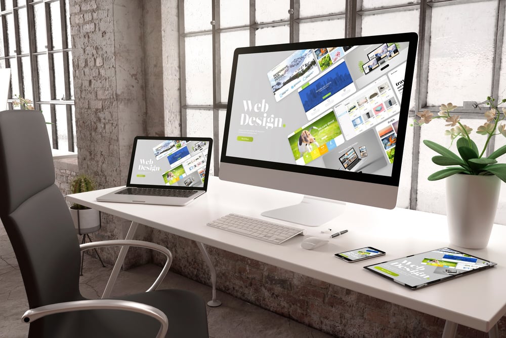 Industrial Office Mockup Website Builder